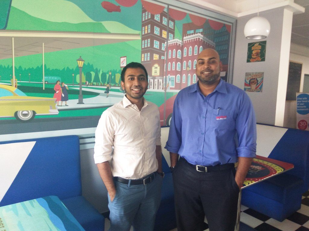 Fahmy Rahman, Managing Director of Tranquil and Hisham Cader, Owner of The Sandwich Factory